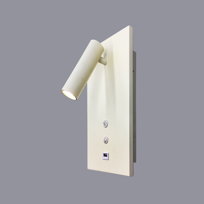 Style contemporain Rectangulaire mural métal métal 2 lumières de lecture de la lumière murale