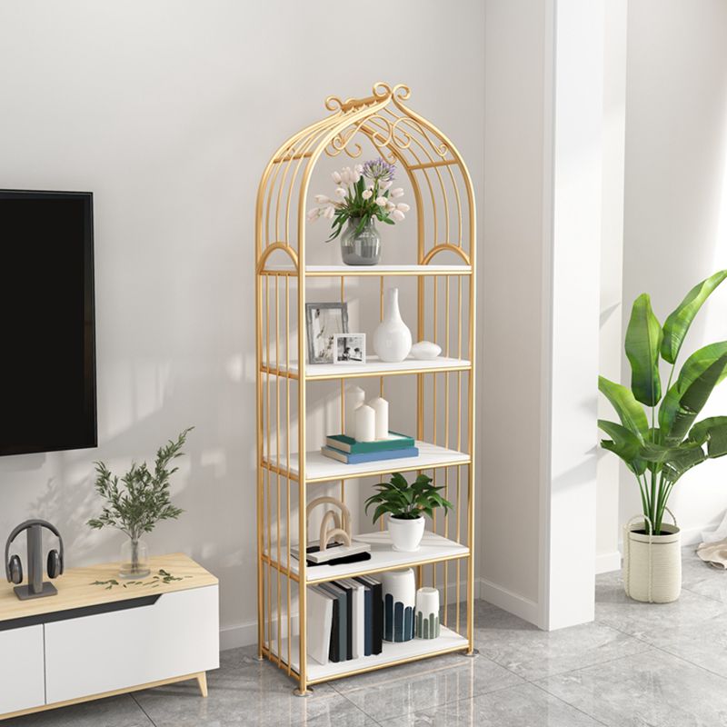 Gold Standard Bookcase Metal Open Back Contemporary Bookshelf