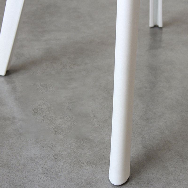 Nordic Style Armless Side Chairs Plastic Chairs with Plastic Legs for Home Use