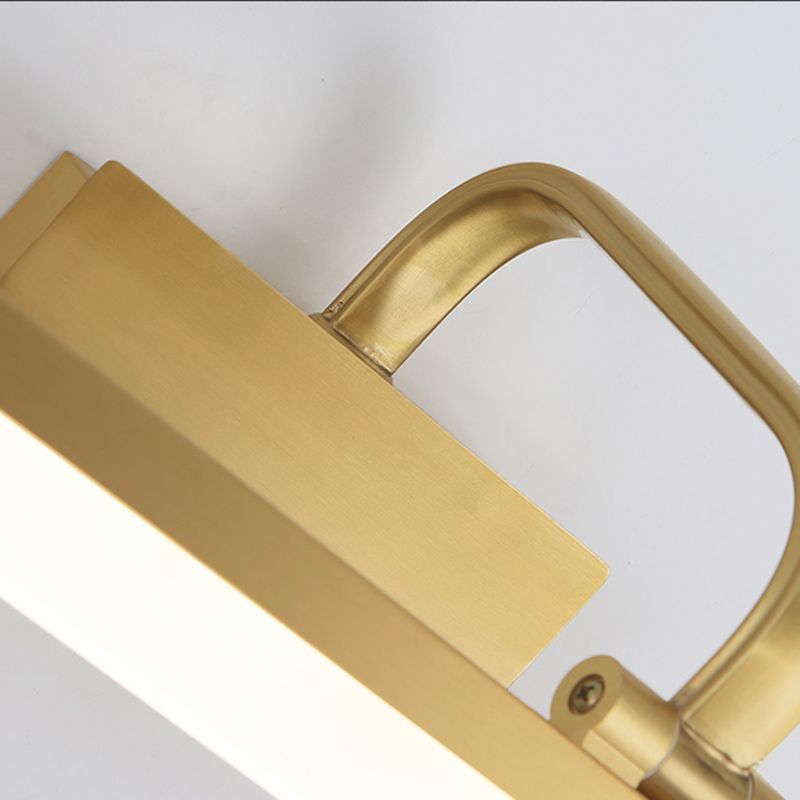 Linear Shape Contemporary Style Vanity Light Metal 1 Light LED Mirror Light for Bathroom