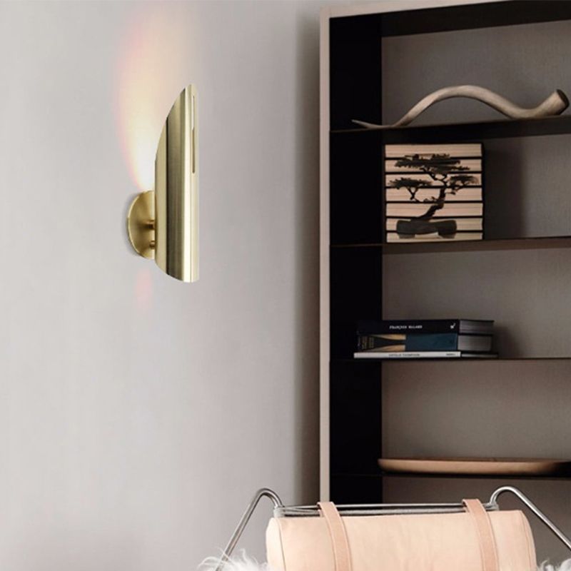 Simplicidad 1 lámpara de montaje de pared ligera Corte la luz de la pared tubular con sombra de metal