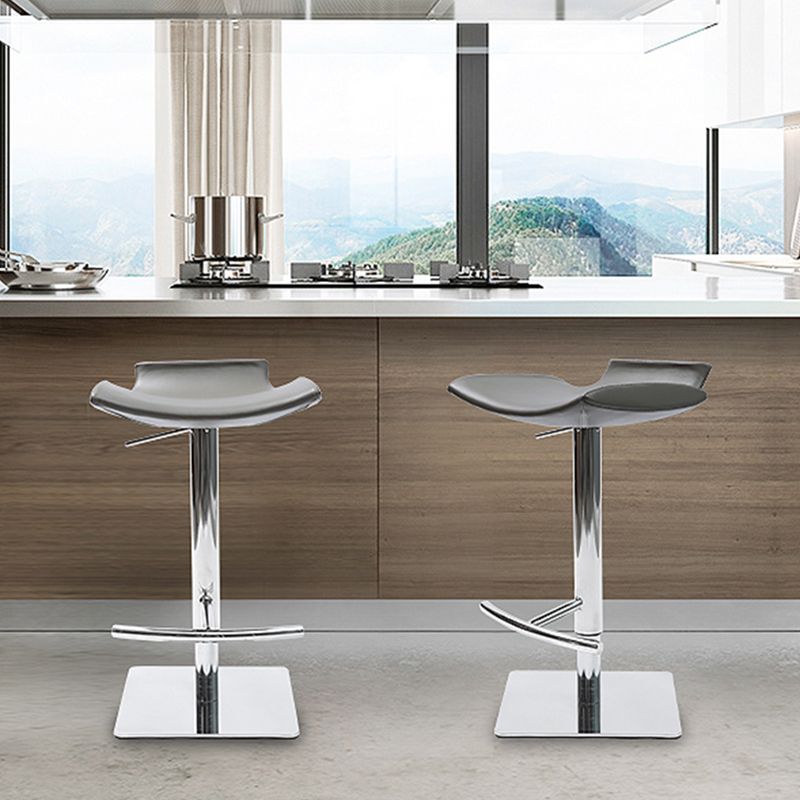 Industrial Style Bar Stool Leather Adjustable Counter Stool for Bristol