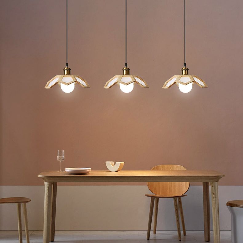 Modern Flower Pendant Lighting Fixture 1-Light Restaurant Suspension Pendant Light