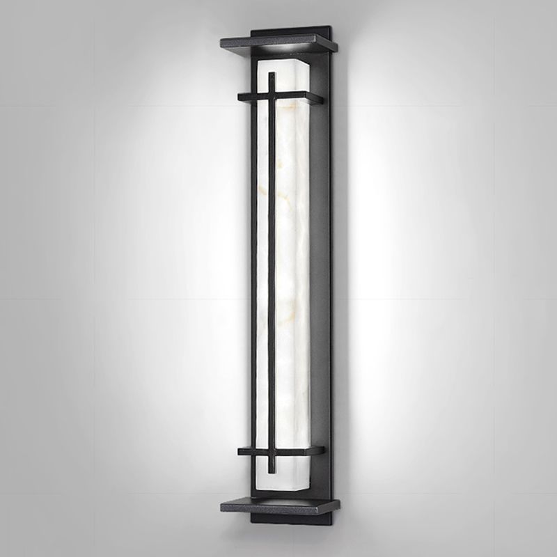 Geometric Wall Light Fixture Modern 1 Light Wall Sconce in Black