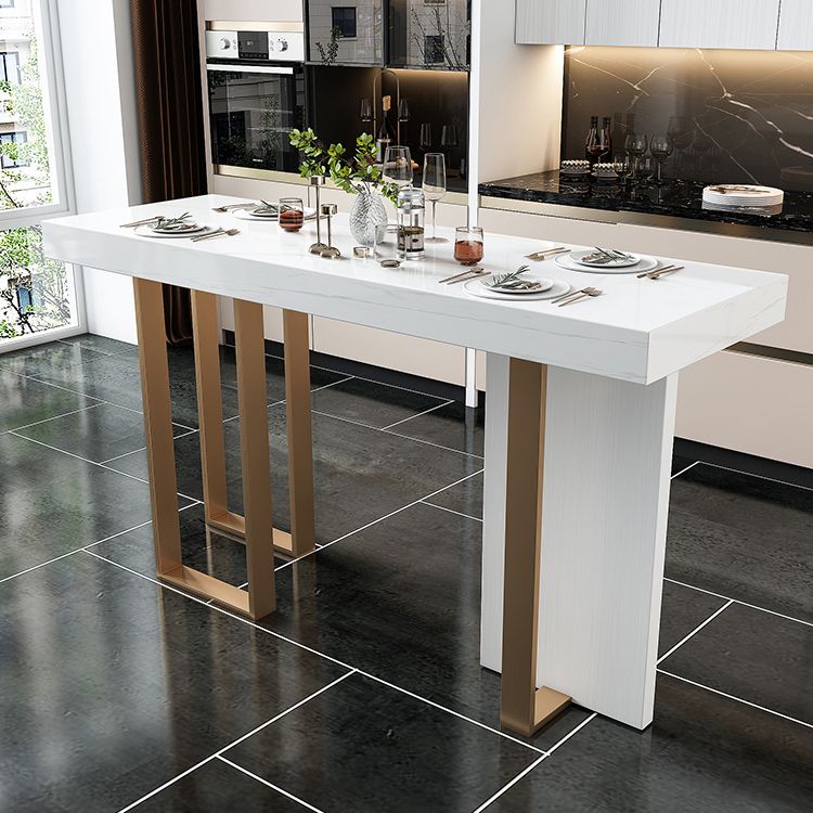 Glam 1/2/5 Pieces Sintered Stone Bar Table Set Rectangular Counter Set for Dining Room
