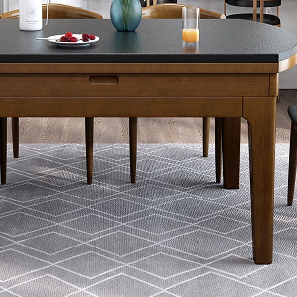 Modern Scalable Stone Dining Table Rubber Legs for Dining Room