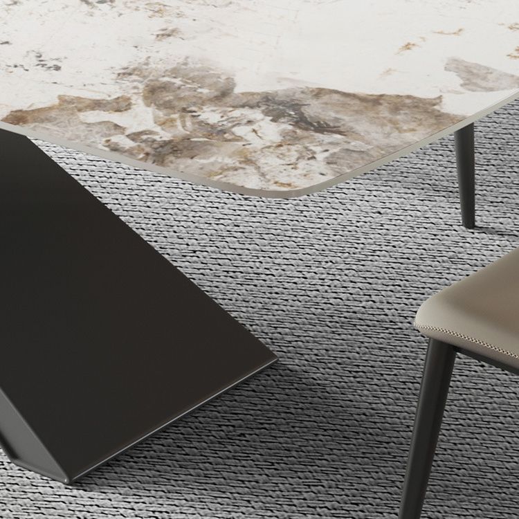 Contemporary Rectangle Table Set 1/2/4/5/6/7 Pieces Dining Set for Home Use