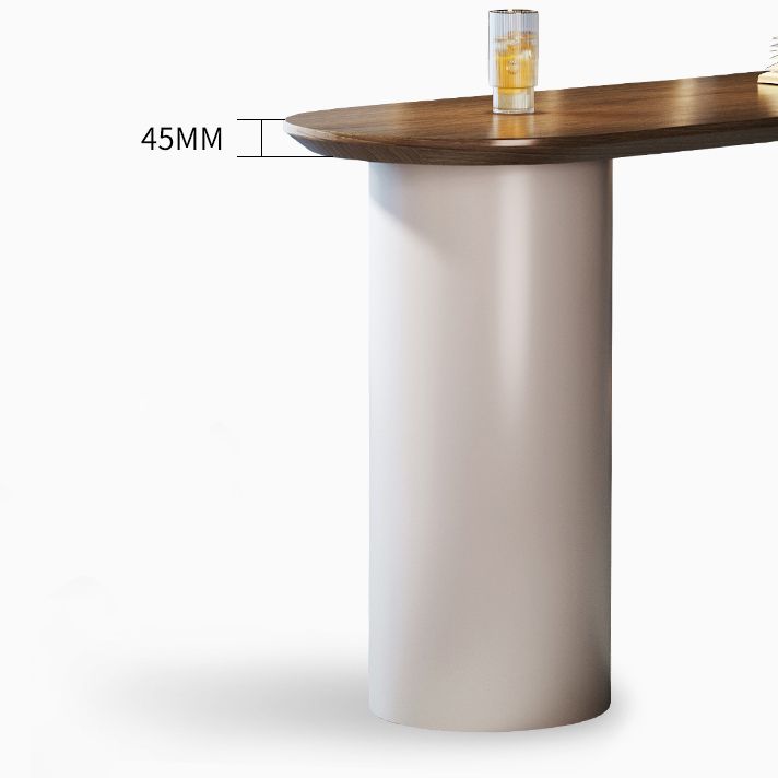 Industrial 1/2 Pieces Bar Table Set Rectangle Pine Wood Counter Table with High Stools