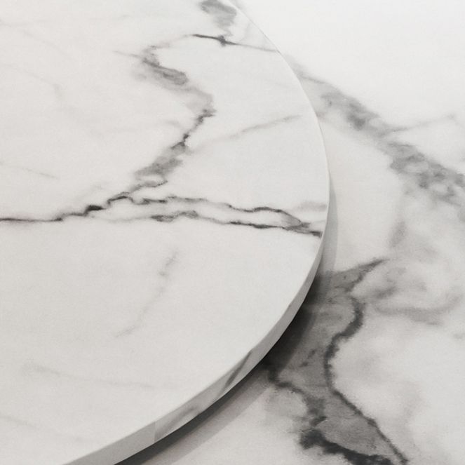 Luxury Style Marble Dining Table Single Pedestal Base Round Table for Home
