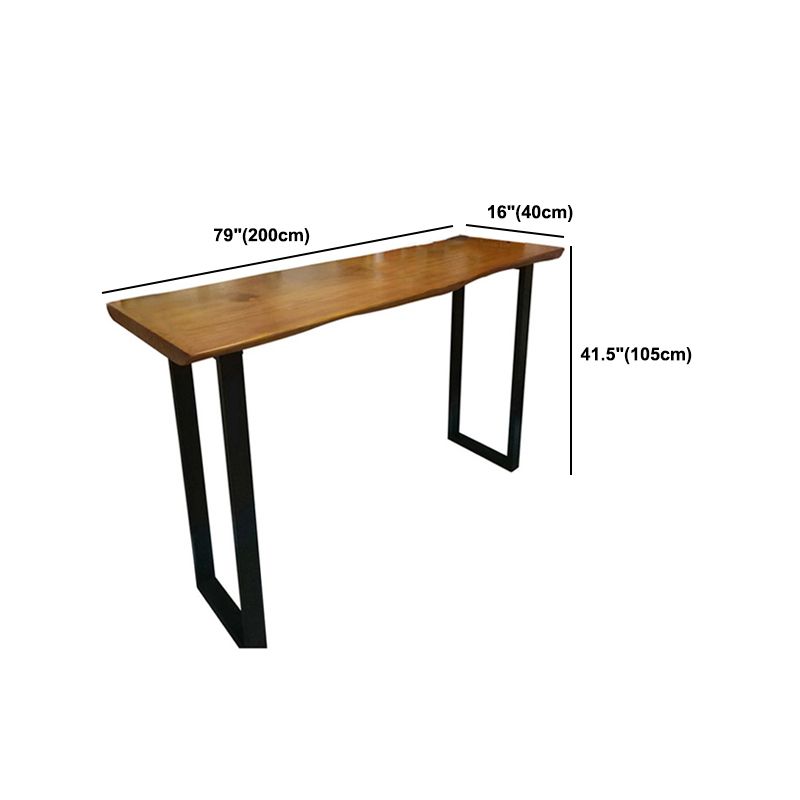 Indoor Modern Bar Pub Table Set 1/2/3/4/6 Pieces Solid Wood Pub Table Set in Natural