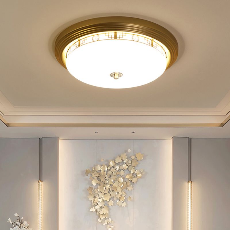 Round Flush Mount Light Modern Style Metal 1 Flush Ceiling Lights