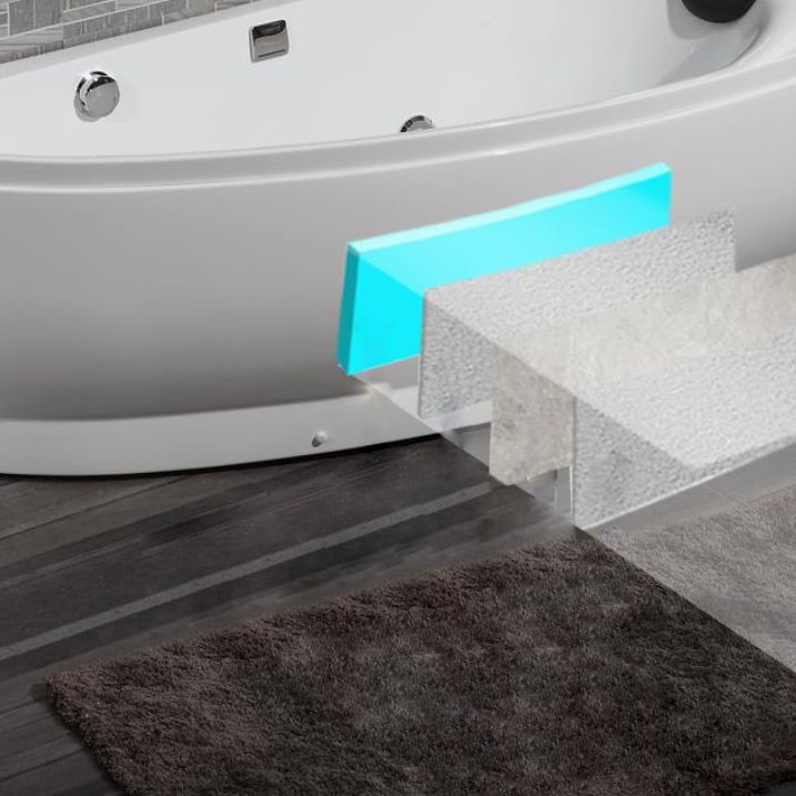 Acrylic Corner Modern Bathtub Acrylic White Soaking Back to Wall Bath