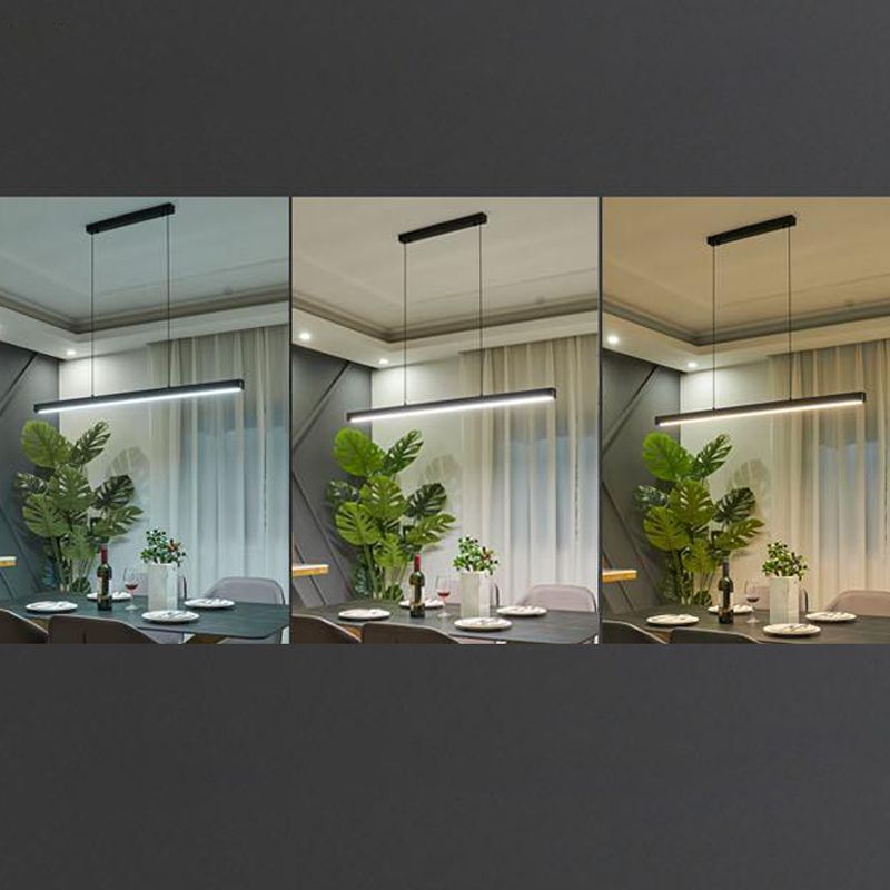 Lámpara de lámpara de techo nórdica LED moderno Luz lineal largo para comedor para comedor