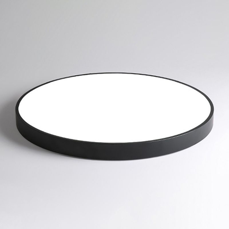 Round Shape Ceiling Lamp Modern Macaroon Iron 1 Light Flush Mount for Balcony Corridor
