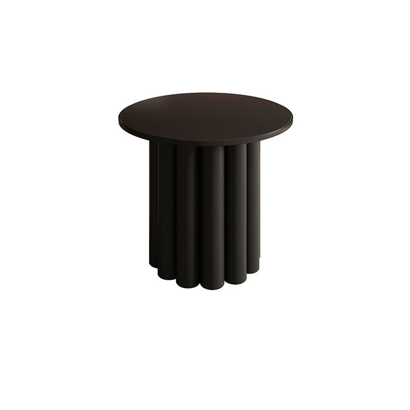 Contemporary Cocktail Table Pedestal Solid Wood Round Coffee Table
