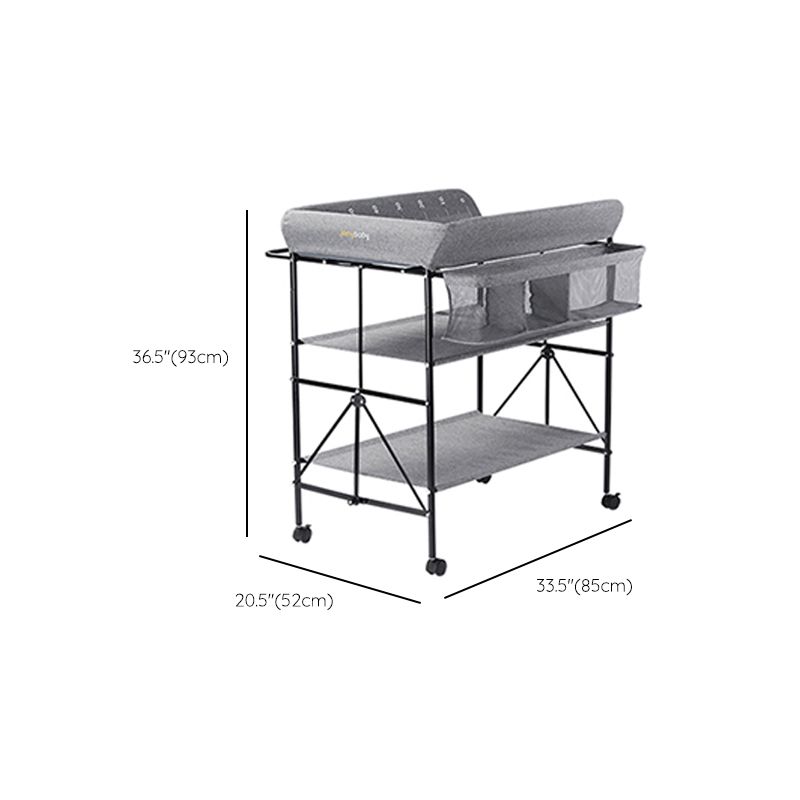 Modern Baby Changing Table Folding Changing Table with Basket