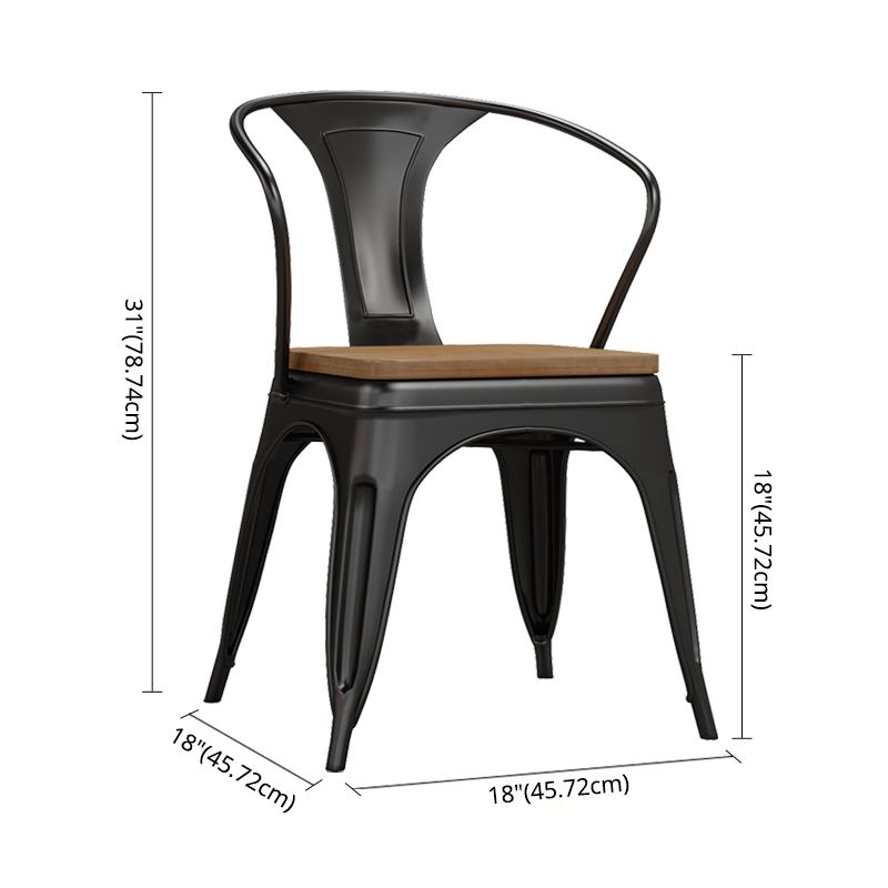 Industrial Style Solid Wood Dining Set with Traditional Height Table and Trestle Base