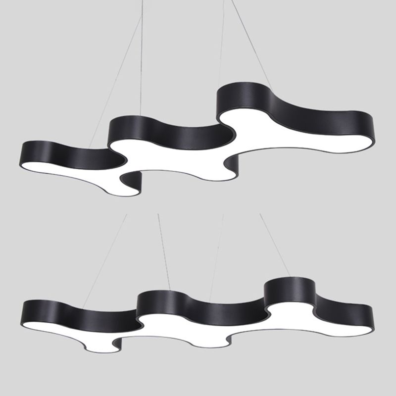 Moderne unieke vorm kroonluchter verlichtingsarmaturen acryl eiland plafondlicht