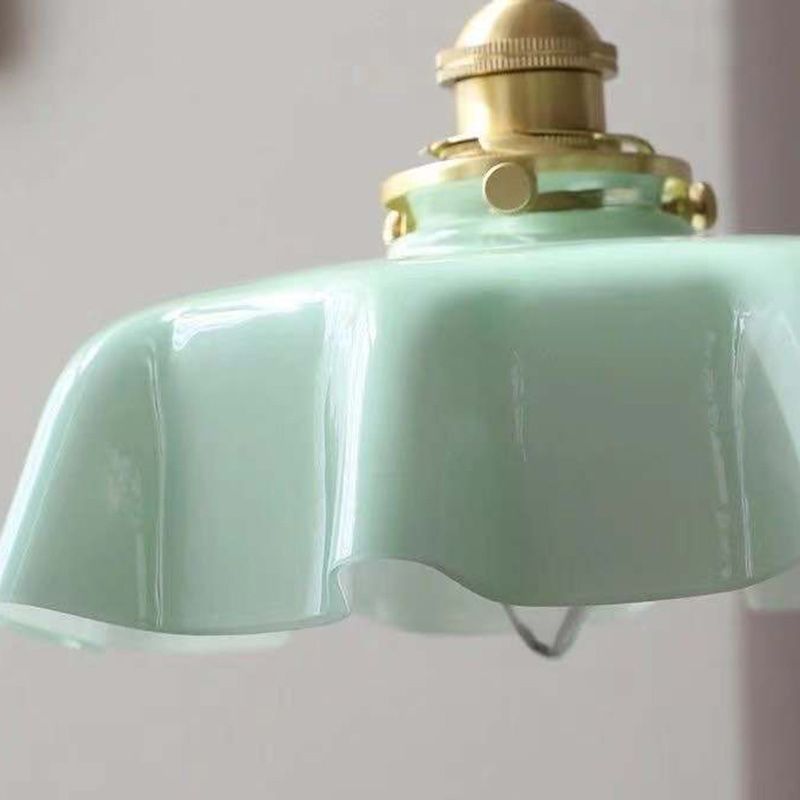 Vintage glashangende hanglamp 1-licht druppel hanger voor eetkamer