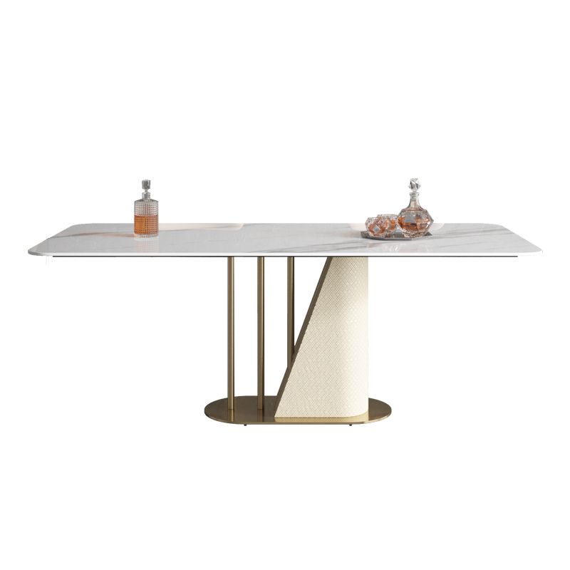 Designer Style Sintered Stone Dining Set Rectangle 1/3/4/5/7 Pieces Table with Chairs