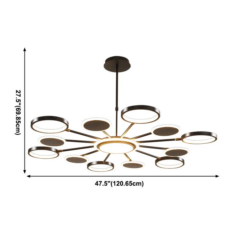 Contemporary Unique Iron LED Chandelier Light Fixtures Multi Head Hanging Chandelier for Restaurant