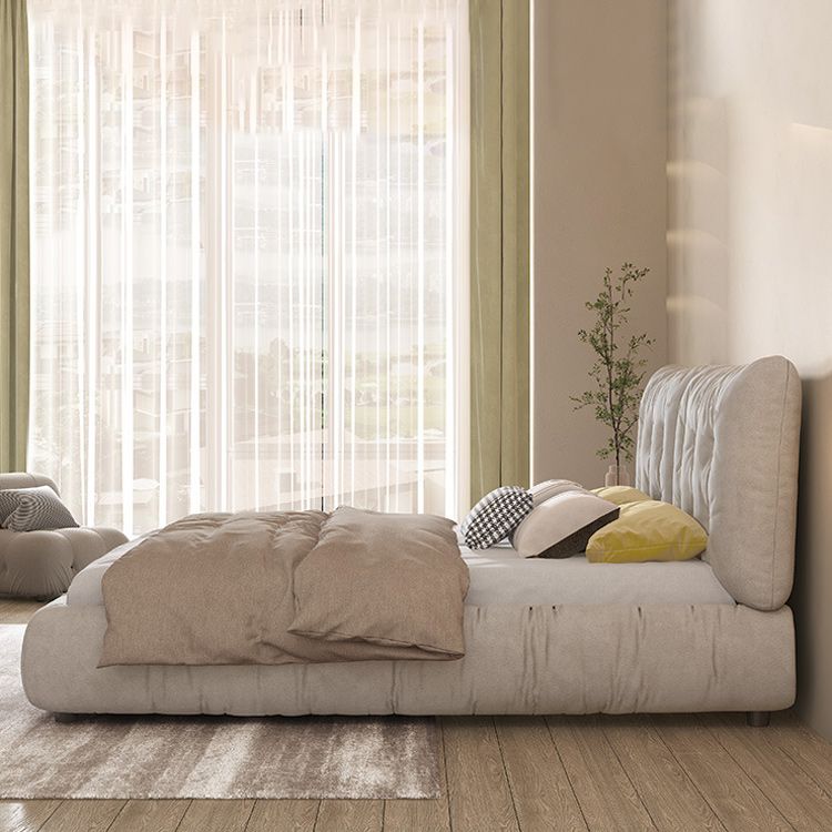 Modern Bed Frame Foam Standard Bed with Upholstered Headboard