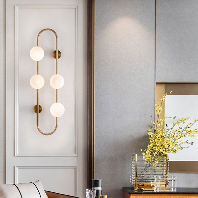 4 Light Unique Shape Wall Light Fixture Modern Wall Mounted Lighting for Living Room