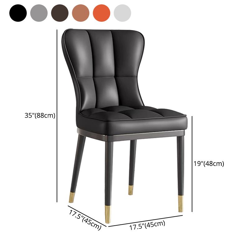 El comedor del metal del estilo atractivo preside la tela de lino tapizada sin brazos que cena la silla para el uso en el hogar