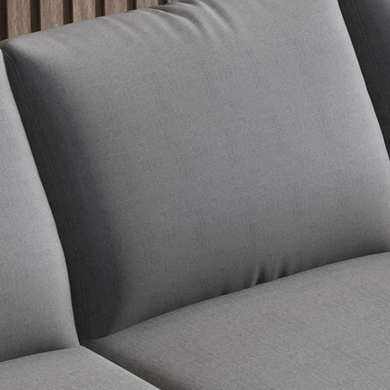 Loose Back Leinenquadratarmof Sofa mit rutschloser Wohnzimmer und Wohnung