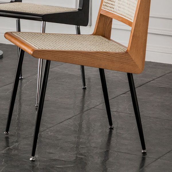 Modern Style Rattan Side Chair Cane Back Dining Side Chair for Dining Room