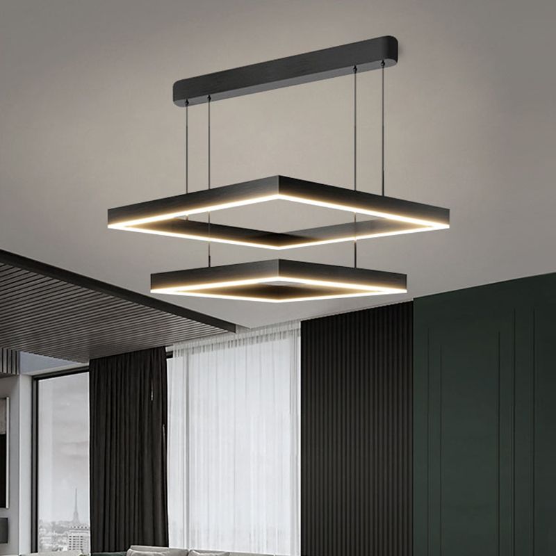 Modern Chandeliers For Dining Room Multiple Squares Chandelier Light Fixture