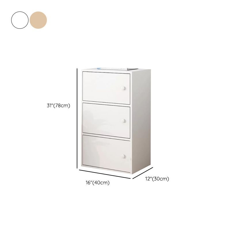 Simple Side Cabinet with Doors Modern Faux Wood Accent Cabinet