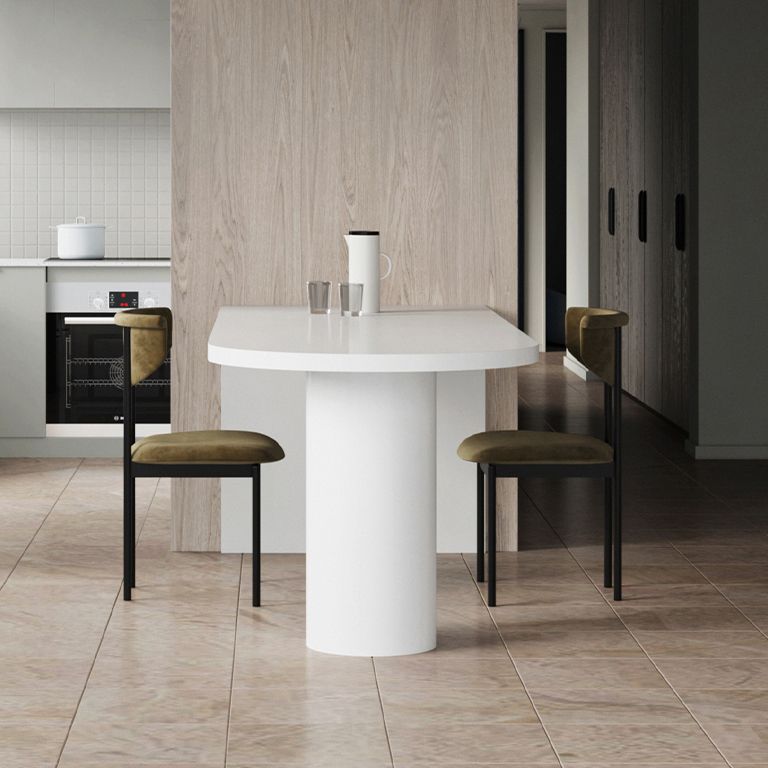 Solid Wood Contemporary Free Form Dining Table Pine Wood Table for Dining Room