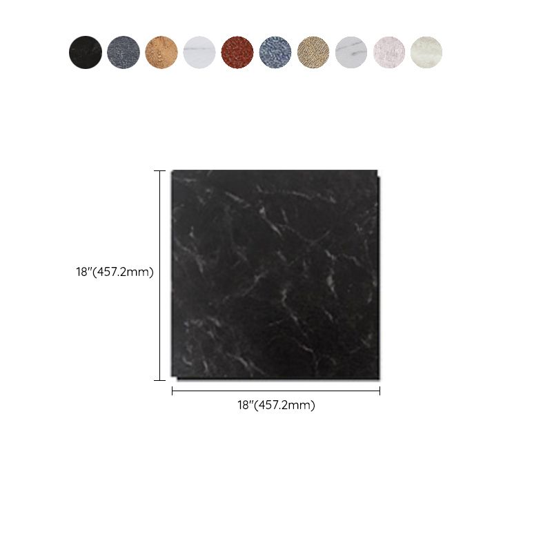 Modern Water Resistant Plastic Floor Fabric Look Square Edge Floor Tiles