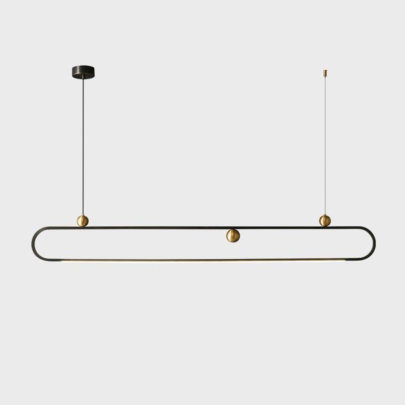 Metal Linear Island Pendant Lights Modern 1-Light Island Pendant Lighting