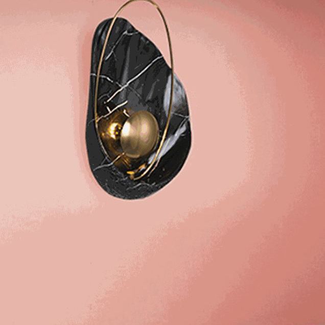 Conchoidal SCONCE LICTE FICTURE Moderne Creative Style Resin 1 Light Sconces