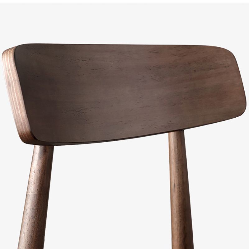 Silla de comedor de madera estilo escandinavo, silla auxiliar de comedor con respaldo abierto (juego de 2)