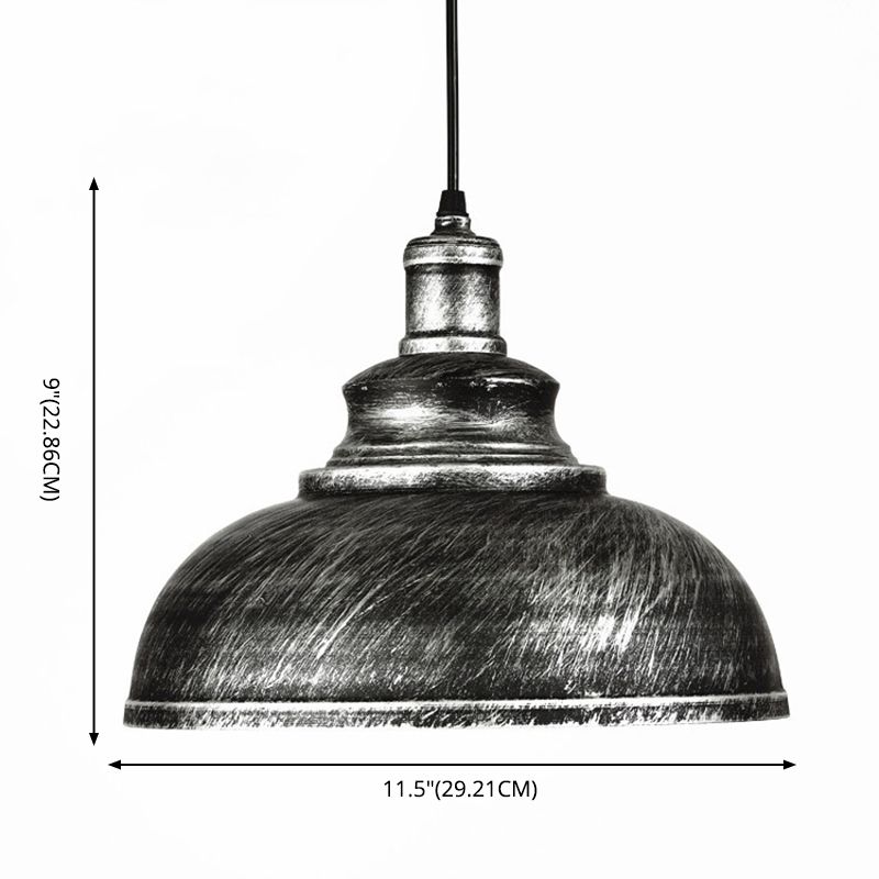 1 leichte Kuppelschattenhänge -Leuchten Industrial Style Metal Deckenleuchte für das Restaurant