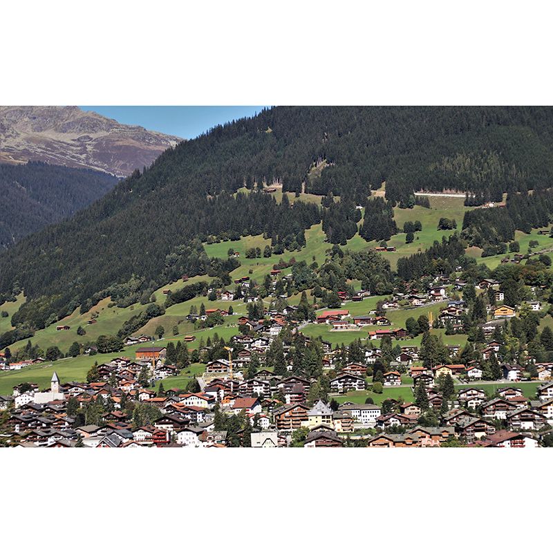 Environment Friendly Resistant Mural Wallpaper Village Living Room Wall Mural