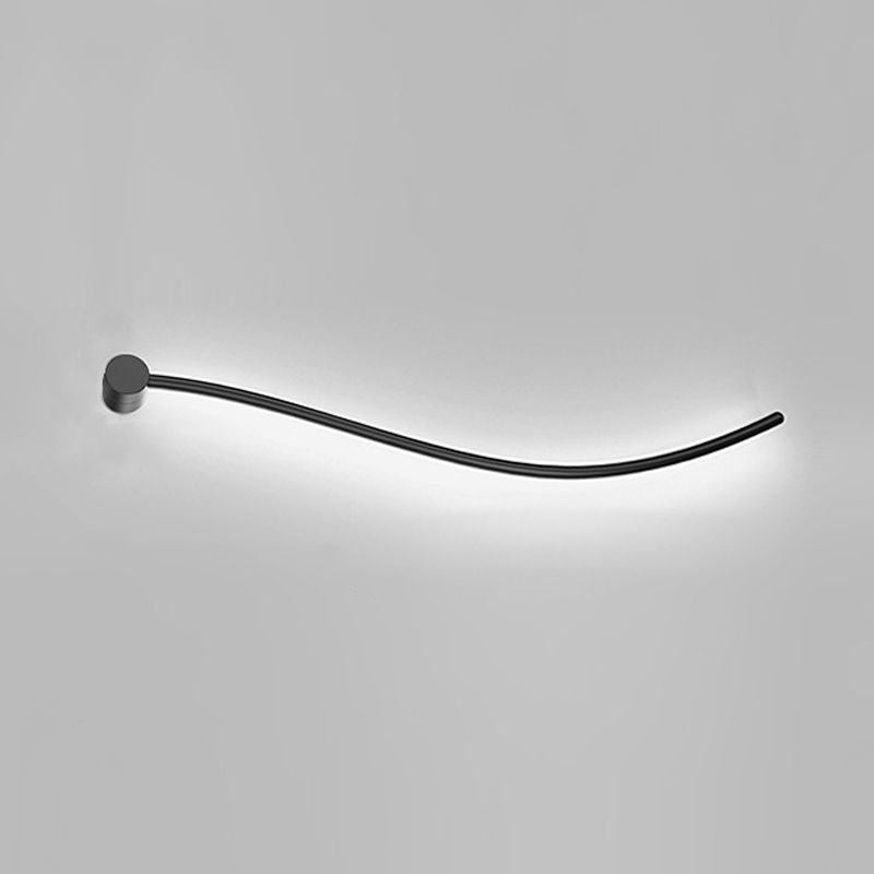 Metal Linear Wall Mounted Lamps Modern Style 1 Light Wall Lighting Fixtures