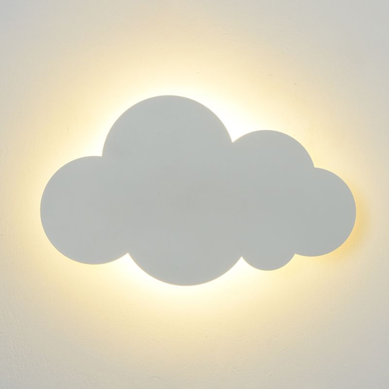 Modernist Wall Sconce Cloud Wall Light Fixture in White for Bedroom