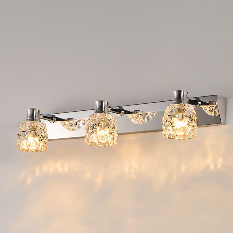 Illuminazione geometrica vanità in stile moderno cristallo multi luci vanità sconce