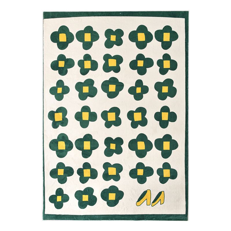 Modern Style Flowers Soft Rug Rectangle Loom Rug for Bedroom
