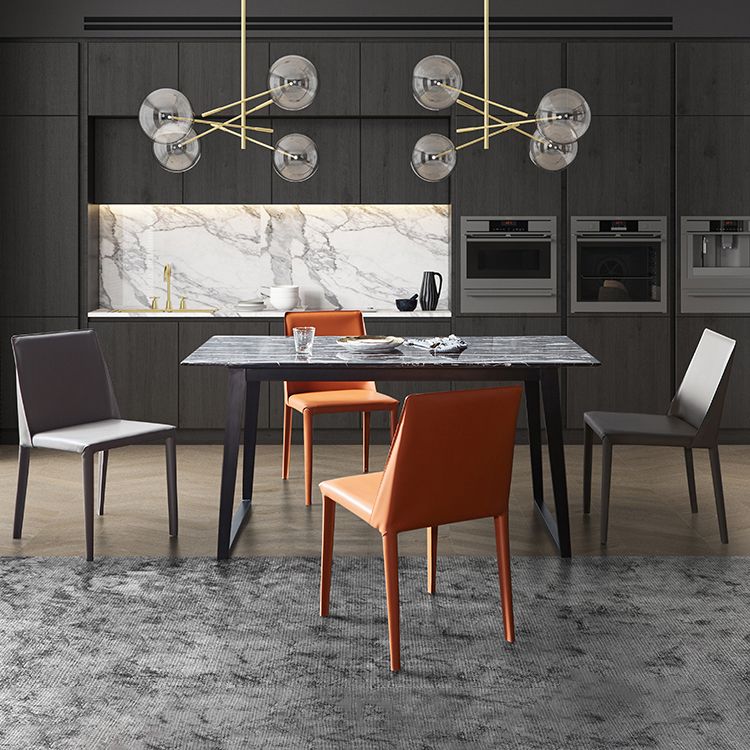Chaise à dossier solide de style scandinave, pour usage domestique, chaises de salle à manger en métal