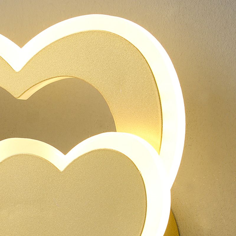 Contemporary Style Metal Wall Light Geometric LED Wall Sconce for Living Room