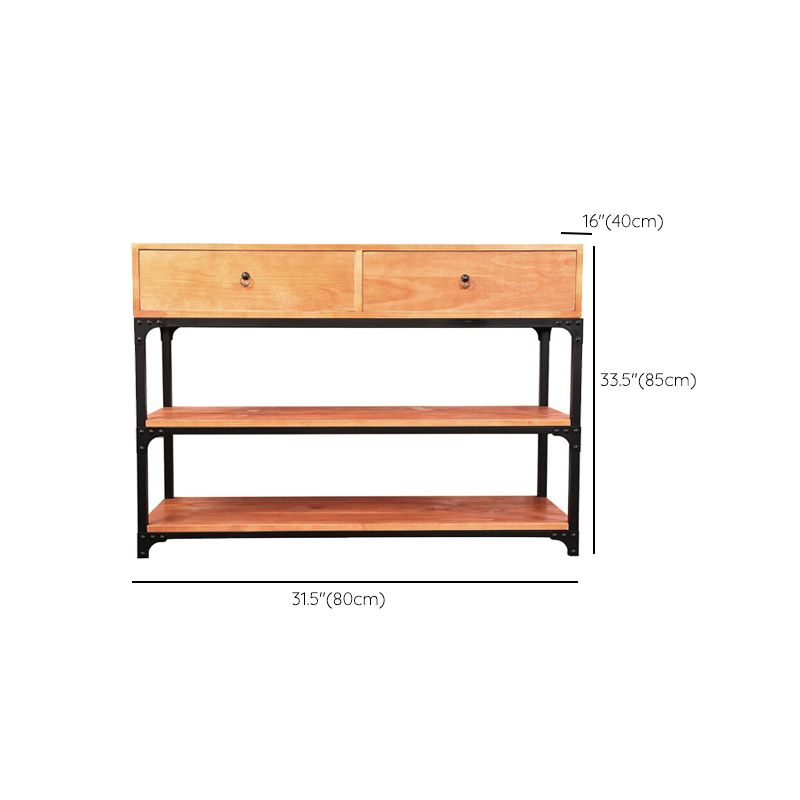 33.5" Tall Wood 2 - Drawer Chest Modern 3 Tier Storage Cabinet