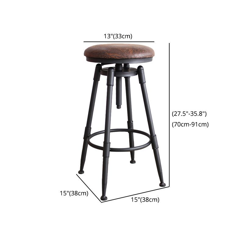 Adjustable Swivel Height Stool Industrial Round Seat Counter Bar Stool,1 Piece