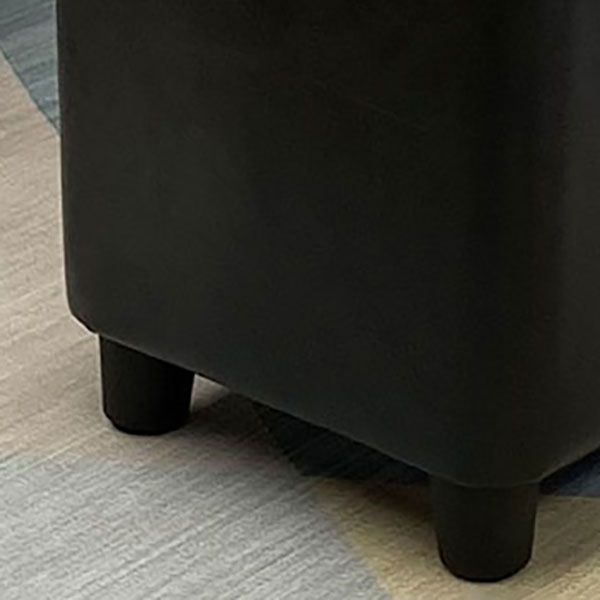 Modern Square Ottoman Plain Water Resistant Faux Leather Stain Resistant Tufted Ottoman