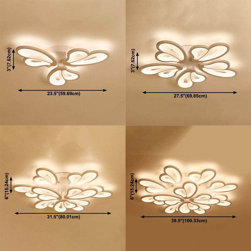 Weiße Deckenbeleuchtung moderne LED -Metall Deckenlampe für Wohnzimmer Schlafzimmer