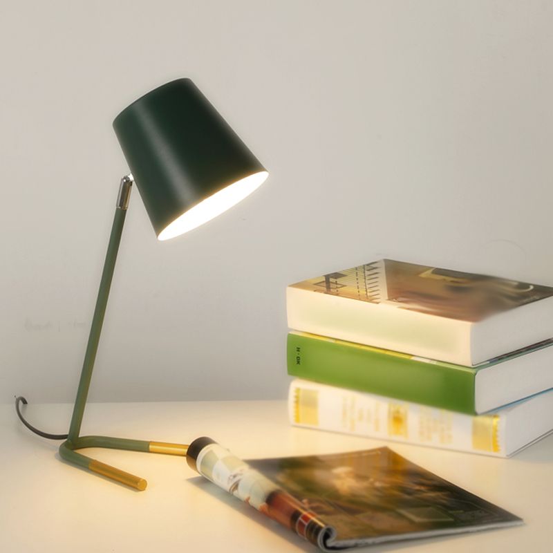 Metal Table Lamps 1 Light Contemporary Desk Lamps for Study Room